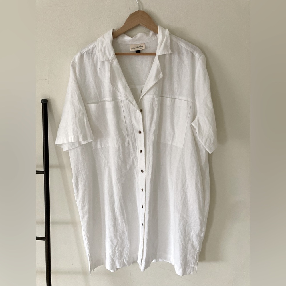 Target White Collar Dress Size L